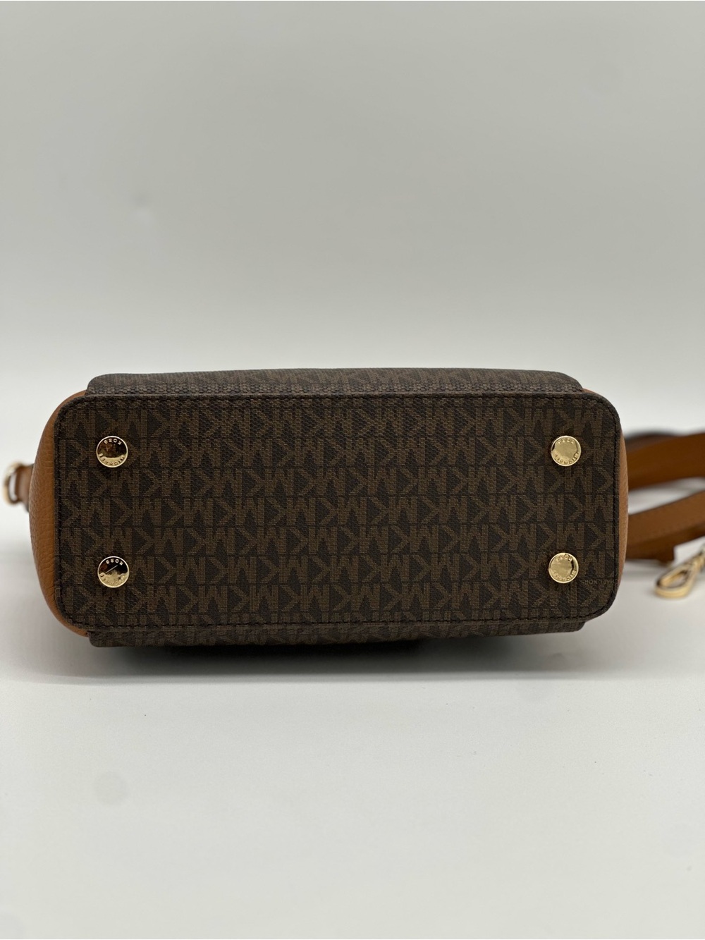 Michael Kors Brown and Tan Signature Dome Satchel - Picture 5 of 11